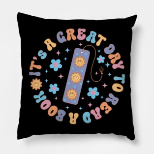 Retro bookworm: It's a great day to read a book Pillow