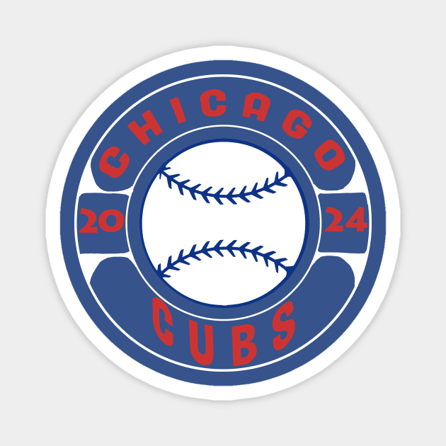 Cubs Baseball 24 Magnet by CovpaTees