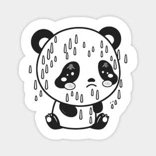 Cute Sad Little Crying Panda Magnet