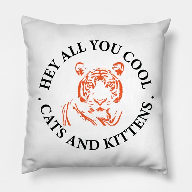 Cool cats and kittens 1 Pillow by grafart