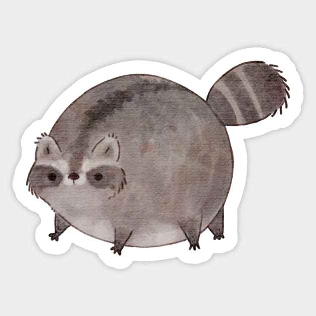 Colorful Raccoon 3 Inch Transparent Sticker Cute Trash Panda Decal