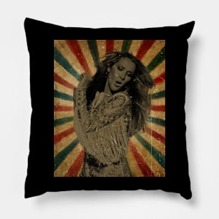 Photo Vintage Retro Look Fan Design // Celine Dion 80s Pillow