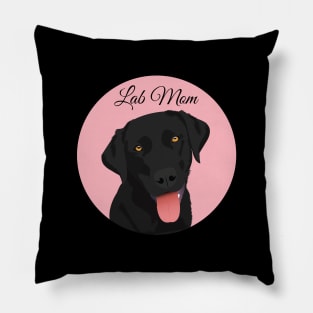 Black Lab Mom Pillow