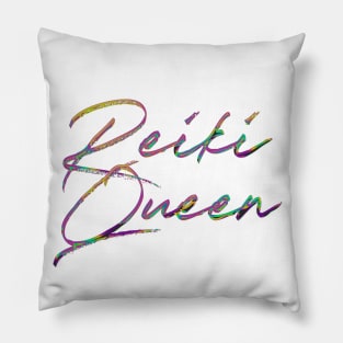 Reiki Queen / Retro Typography Design Pillow