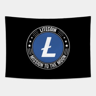 Vintage Litecoin Lite Coin LTC To The Moon Crypto Token Cryptocurrency Wallet Birthday Gift For Men Women Kids Tapestry