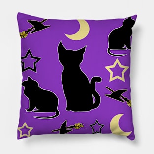 Cats and Witch Hats Pillow