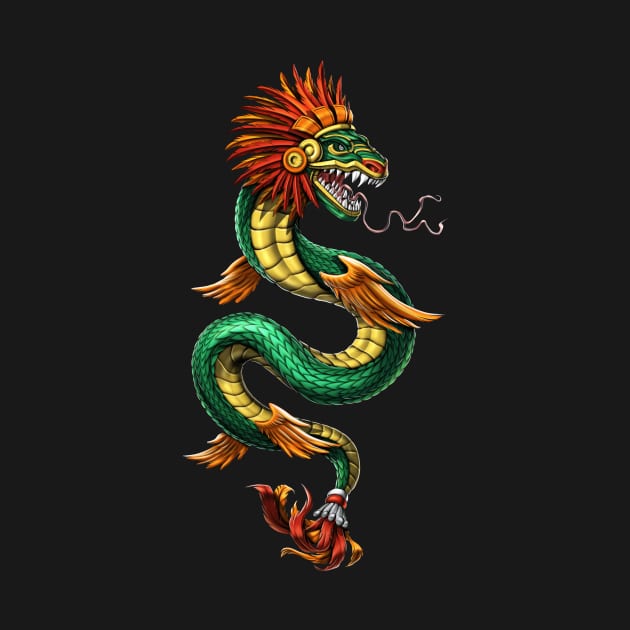 Quetzalcoatl Aztec Serpent God by underheaven