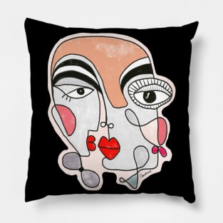 One couple, many faces Pillow