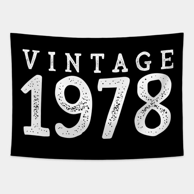 40th Birthday Gift Vintage 1978 Year T-Shirt Tapestry by RedYolk