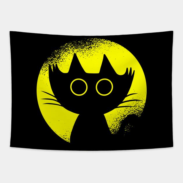 funny cat – Darkness the cat (wide-open eyes) Tapestry by LiveForever