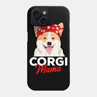 Corgi Mama Funny Dog Wearing Bandana Phone Case