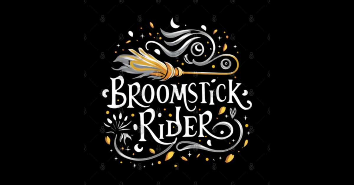 Broomstick Rider Fantasy Funny Harry Potter Sticker TeePublic