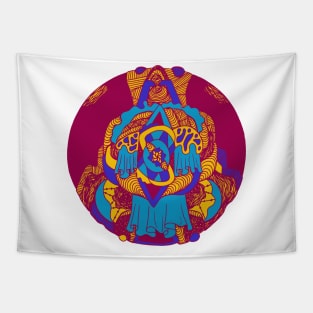 Triad Circle of Ornament Tapestry