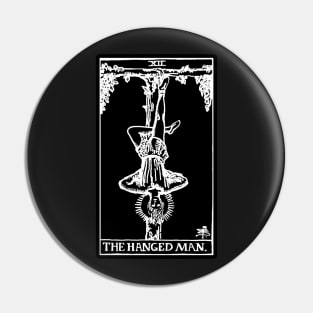 XII. The Hanged Man Tarot Card | Obsidian and Pearl Pin