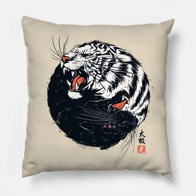 Taichi Tiger Pillow by StevenToang