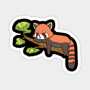 Red Panda sleeping Magnet