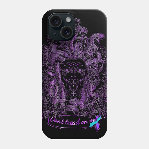 Medusa the Protector (Domestic Violence/Sexual Violence awareness) Phone Case by FitzGingerArt