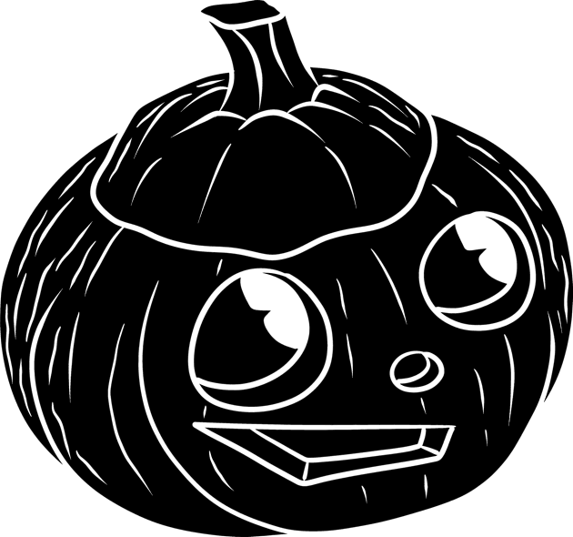 Cute Happy Halloween Jack O' Lantern Black Silhouette Kids T-Shirt by saradaboru