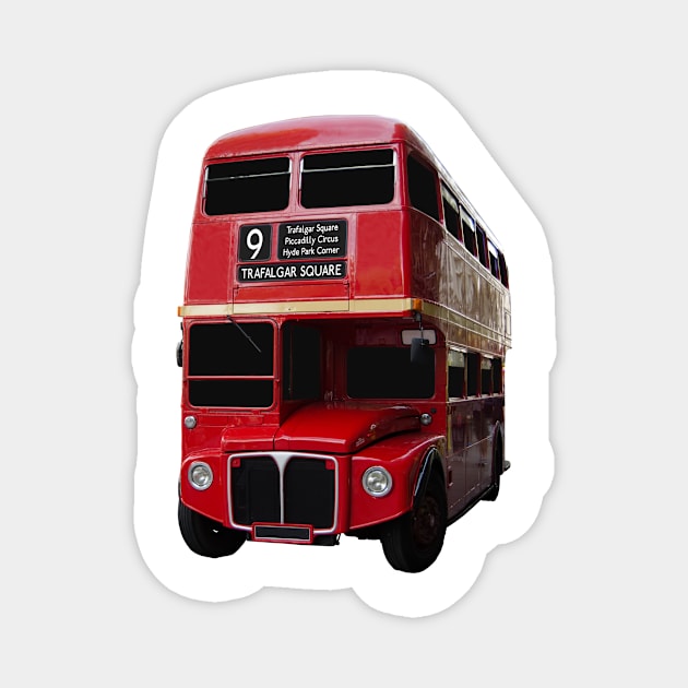 Iconic Red Routemaster Bus Magnet by mrdoomits