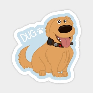 Dug the Dog WITH TEXT Magnet