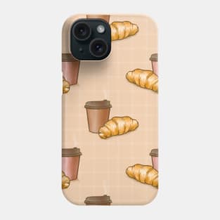 Croissant coffee Phone Case