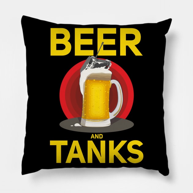 BEER AND TANKS Pillow by FAawRay