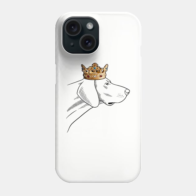 Pointer Dog King Queen Wearing Crown Phone Case by millersye