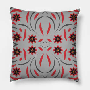 abstract seamless floral pattern exotic shapes Pillow