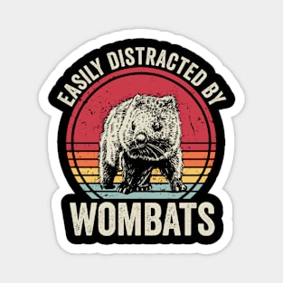 Easily Distracted By Wombats Magnet