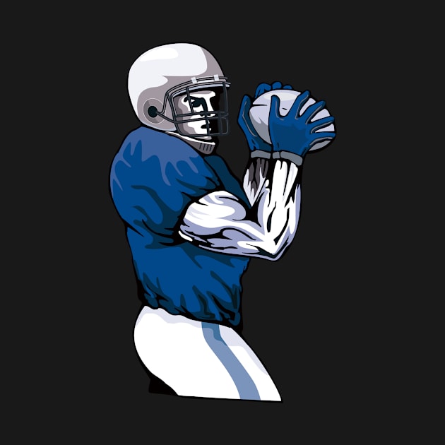 Quarterback Passing Ball Retro by retrovectors