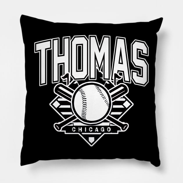 Vintage Chicago Baseball Thomas Pillow by funandgames