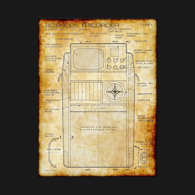 Parchment Showing Original Series Landing Party Scanner by Starbase79