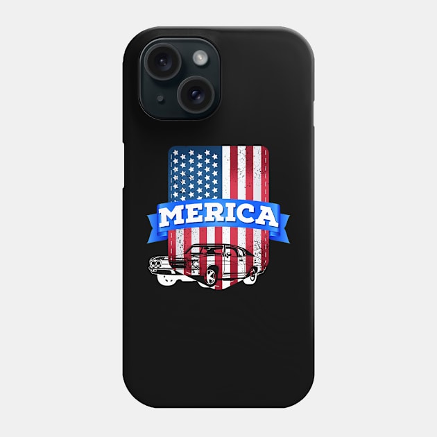 Merica, American map and Flag, 4th of July, happy independence day God Bless America Phone Case by SweetMay