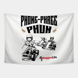 Phone Phree Phun Race Car Unplugged Life Tapestry