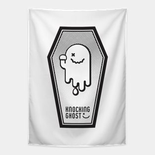 KNOCKING GHOST Logo in Black Tapestry