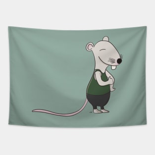 Friendly Cartoon Rat Tapestry