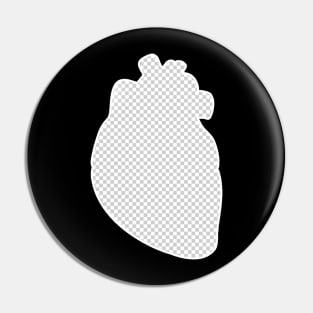 empty heart Pin