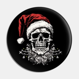 skeleton Santa Pin