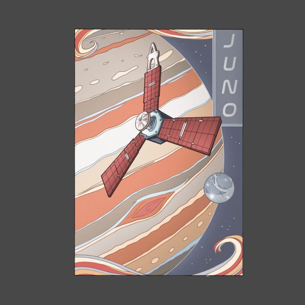 Juno Space Probe | Jupiter Spacecraft Illustration by stacreek