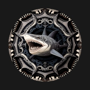 Fierce Roaring Shark Face | Bold Ocean Predator Tee T-Shirt