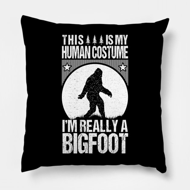 I'm Really A Bigfoot Pillow by Tesszero