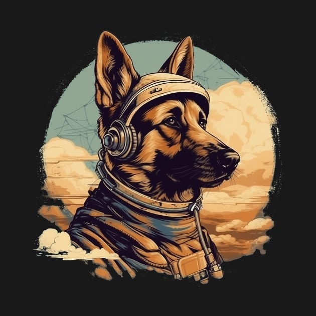 Aviator dog by GreenMary Design