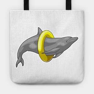 Dolphin Swimming Lifebuoy Tote