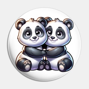 Pandas hugging. Pin