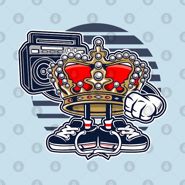 Graffiti Series: Street King Crown with Boombox by Jarecrow 