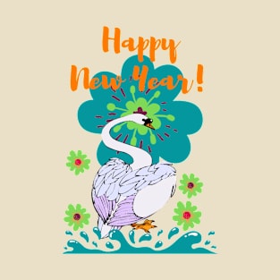 Happy new year for swan lover T-Shirt