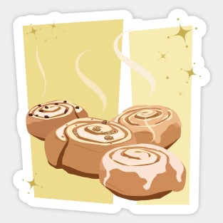 Cinnamon Roll Stickers-Cinnamon Bun Stickers-Dessert Stickers-Food  Stickers-Breakfast Stickers-Doodle Stickers- Planner Stickers-(DL-063)