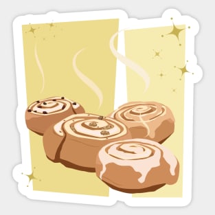 Cinnamon Bun / Cinnamon Roll with Icing Sticker