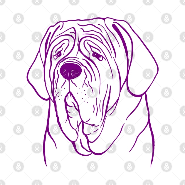 Neapolitan Mastiff (Lilac and Purple) by illucalliart