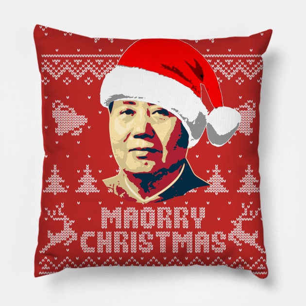 Mao Maorry Christmas Pillow by Nerd_art